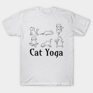 Cute Cat Yoga Poses design T-Shirt